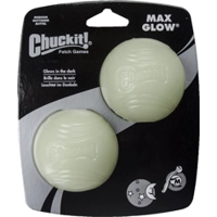 Chuckit Max Glow Ball 2 - pack Mediumø 6 cm 2 stuks