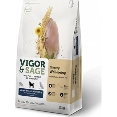 Vigor&Sage Hondenvoer Large Breed Well-Being Ginseng 12 kg