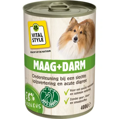 Vitalstyle Hondenvoer Blik Maag&Darm 400 gr