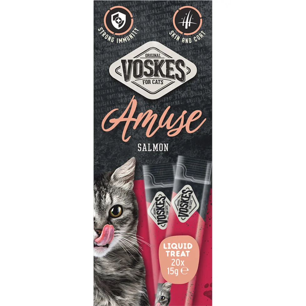 Voskes Kattensnack Liquid Treat Zalm 20x15 gr