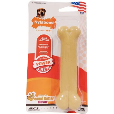 Nylabone Dura Chew Peanut Butter Hondenkluif - Wolf (Tot 16 kg)
