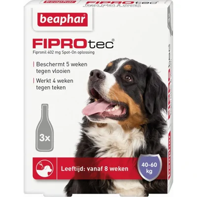 Beaphar FiproTec Spot-On Hond 40-60 kg - 3 pipetten