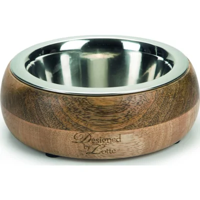Designed By Lotte Eet- en Drinkbak Hout Hond Mandira 13,5cm