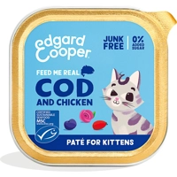 Edgard & Cooper kabeljauw en kip paté kitten natvoer kuipjes 16 x 85gr product name