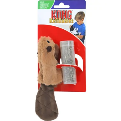 Kong Catnip Toy Beaver Per 2