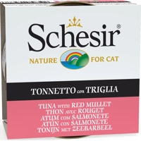 Schesir tonijn met zeebarbeel (jelly) natvoer kat (blikjes 85 g) 1 tray (14 x 85 g)