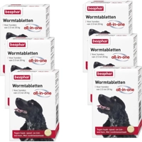 6x Beaphar All-in-one Ontworming Tabletten Hond 2,5 - 20 kg 2 tabletten product name