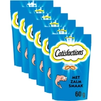 6x Catisfactions Kattensnoepjes Zalm 60 gr