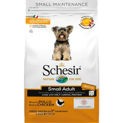 8x Schesir Hondenvoer Dry Small Kip 800 gr