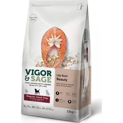 Vigor&Sage Hondenvoer Regular Lilly Root Beauty 12 kg