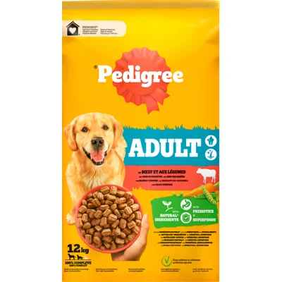 Pedigree Adult met rund & groenten hondenvoer 12 + 3 kg