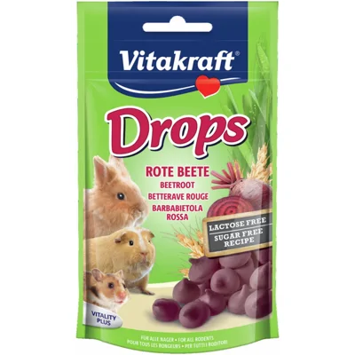Vitakraft Drops Konijn & Knaagdier - Rode Bieten - 75 g