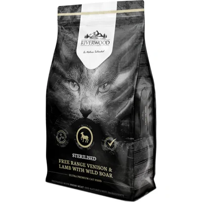 Riverwood Sterilised - Kattenvoer - Hert & Lam met Everzwijn - 2 kg