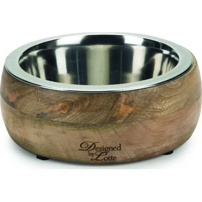 Designed By Lotte Eet- en Drinkbak Hout Hond Mandira 16,5cm
