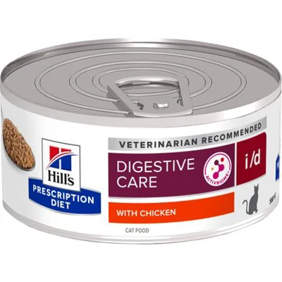 Hill's Prescription Diet I/D Digestive Care kattenvoer nat met Kip 156g blik