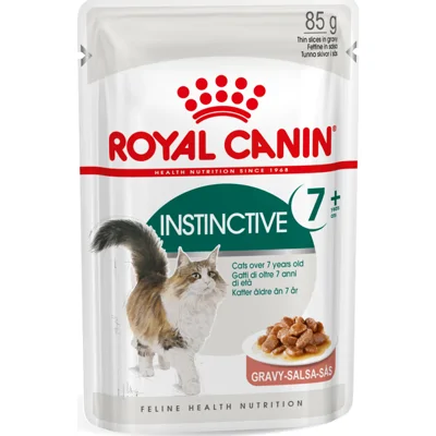 Royal Canin Instinctive 7+ in Gravy (saus) natvoer kattenvoer zakjes 12x85g