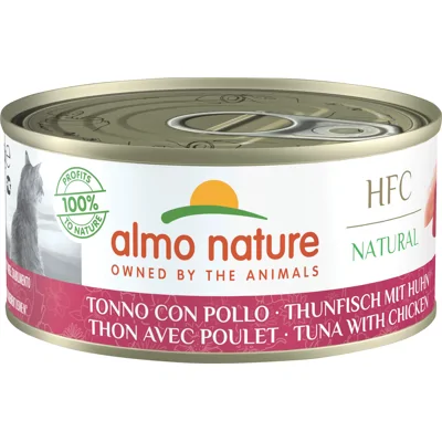 Almo Nature HFC Natural tonijn en kip natvoer kat (150 g) 12 x 150 g