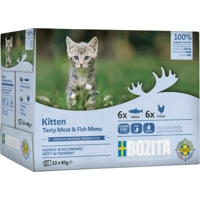 Bozita Kitten met vlees & vis in saus multipack natvoer kat 12 x 85 g