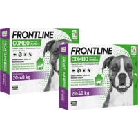 2x Frontline Combo Spot On Anti Vlooien en Teken Druppels Hond 20 - 40 kg 6 pipetten