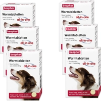 6x Beaphar All-in-one Ontworming Tabletten Hond 2,5 - 40 kg 4 tabletten product name