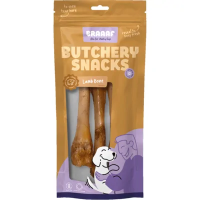 Braaaf Butchery Lamb Bone Small Hondensnack 3 stuks