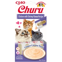 Ciao Kattensnack Churu Kip - Garnaal 60 gr