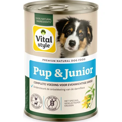 Vitalstyle Hondenvoer Blik Puppy - Junior 400 gr