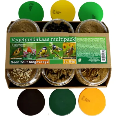 Pindakaas voor tuinvogels (multipack) 6 x 350 g