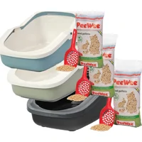 PeeWee EcoMinor - Kattenbak - Startpakket Zwart/Antraciet