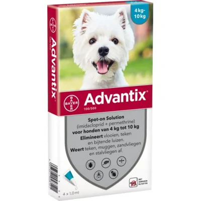 Advantix 100/500 Hond 4-10 kg 6 pipetten