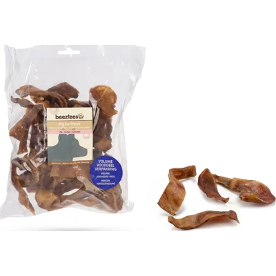 Beeztees Varkensoorstukjes hondensnacks 500 gram