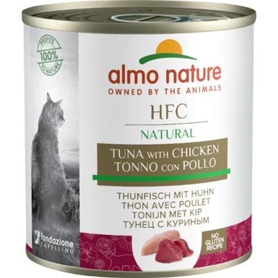 Almo Nature HFC Natural tonijn en kip natvoer kat (280 g) 12 x 280 g