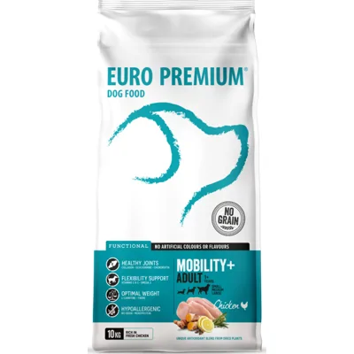 Euro Premium Adult Mobility+ Chicken hondenvoer 10 kg