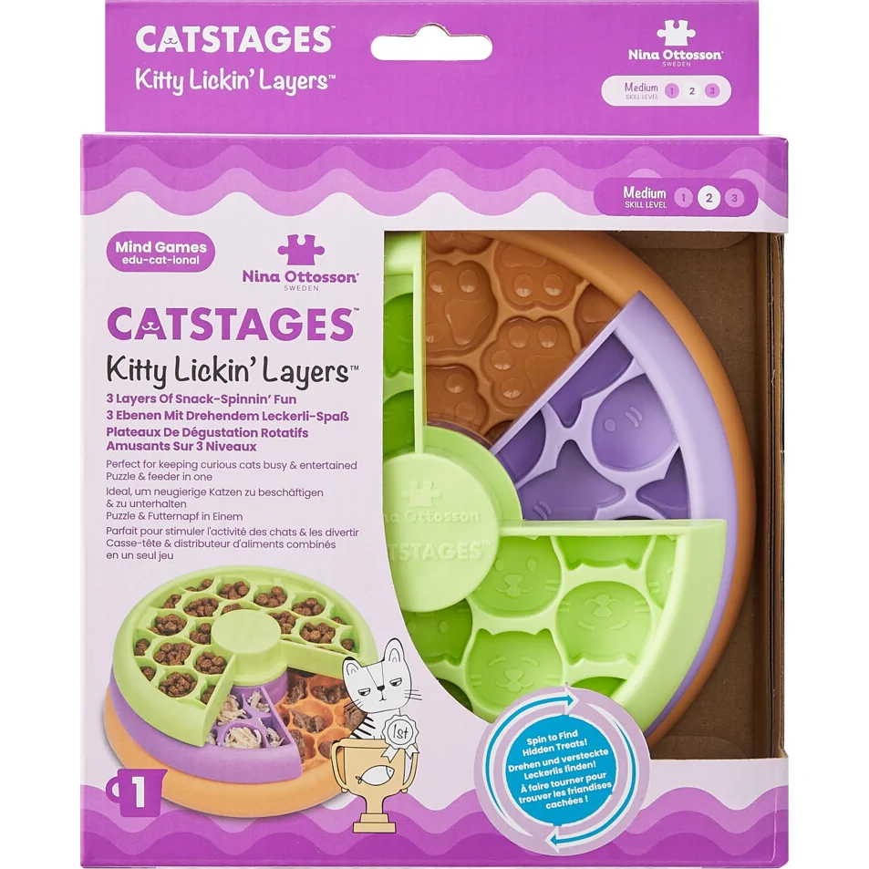 Nina Ottosson Kitty Lickin'Layers kattenpuzzel 1 stuk