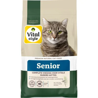 2x Vitalstyle Senior Kattenvoer 3,5 kg
