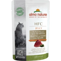 48x Almo Nature HFC Jelly Kattenvoer Nat Blikje Tonijnfilet&Algen 55 gr