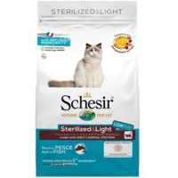8x Schesir Kat Dry Sterilized Vis 400 gr