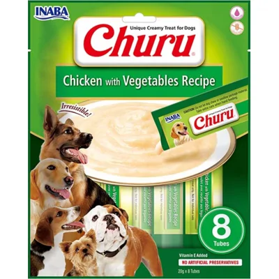 Inaba Churu Hondensnack Chicken&Vegetables 8 x 20 gr