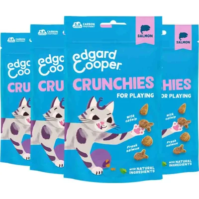 4x Edgard&Cooper Adult Crunchies Kattensnack Zalm 50 gr