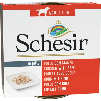 Schesir Hond Gelei Kip/Rund 150gr