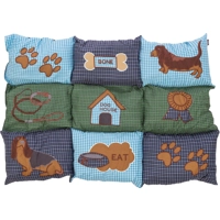 Trixie hondenkussen patchwork blauw / groen 80x55x3 cm product name