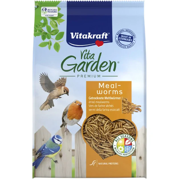 Vitakraft Vita Garden Premium gedroogde meelwormen voor buitenvogels 200 g
