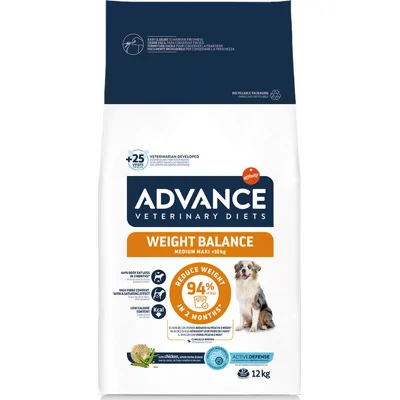 Advance Veterinary Weight Balance Medium-Maxi hondenvoer 12 kg