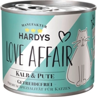 Hardys Love Affair kalf en kalkoen natvoer kat (blik) 12 x 200 g