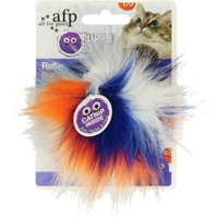 All For Paws Furry Ball Fluffer Oranje kattenspeelgoed