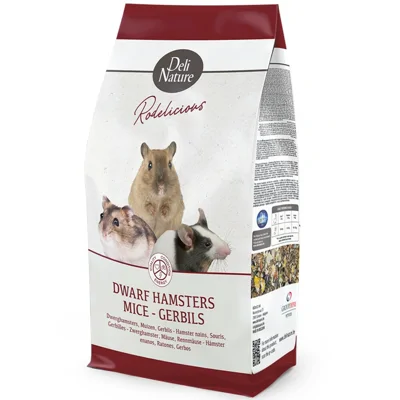 Deli Nature Rodelicious Dwerghamsters, Muizen en Gerbils 750 gr