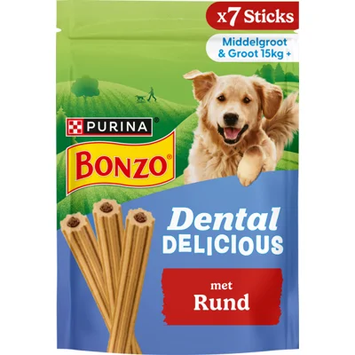 Bonzo Dental Delicious - Medium - Rund - 6 x 200 gr