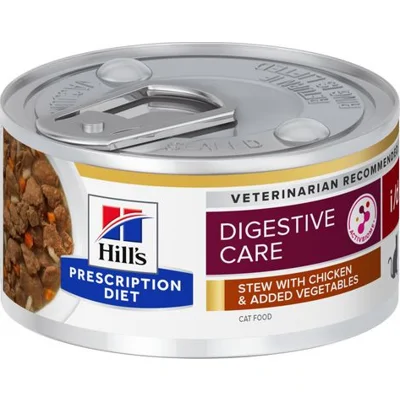 Hill's Prescription Diet I/D Digestive Care Stoofpotje Kat met Kip & Groenten 24x82g blik