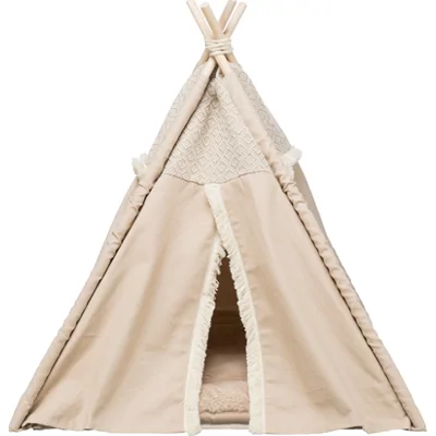 Trixie kattenmand tipi boho beige 55x55x65 cm