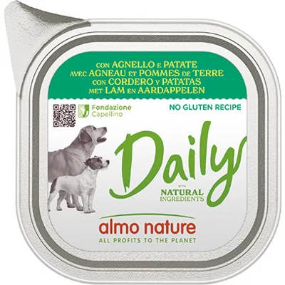 Almo Nature Daily met lam en aardappelen natvoer hond 32 x 100 g